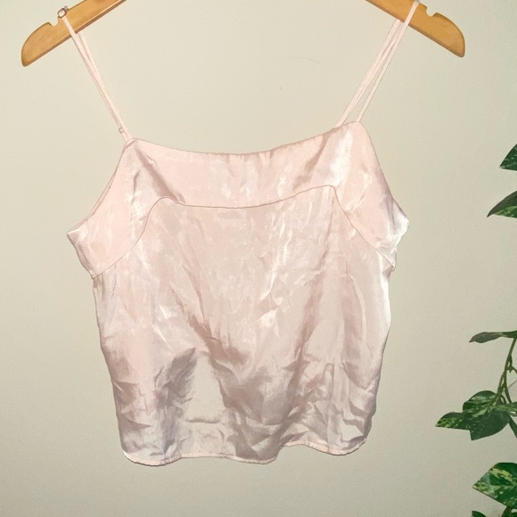 Kendal & Kylie pink silk tank top - Picture 1 of 2